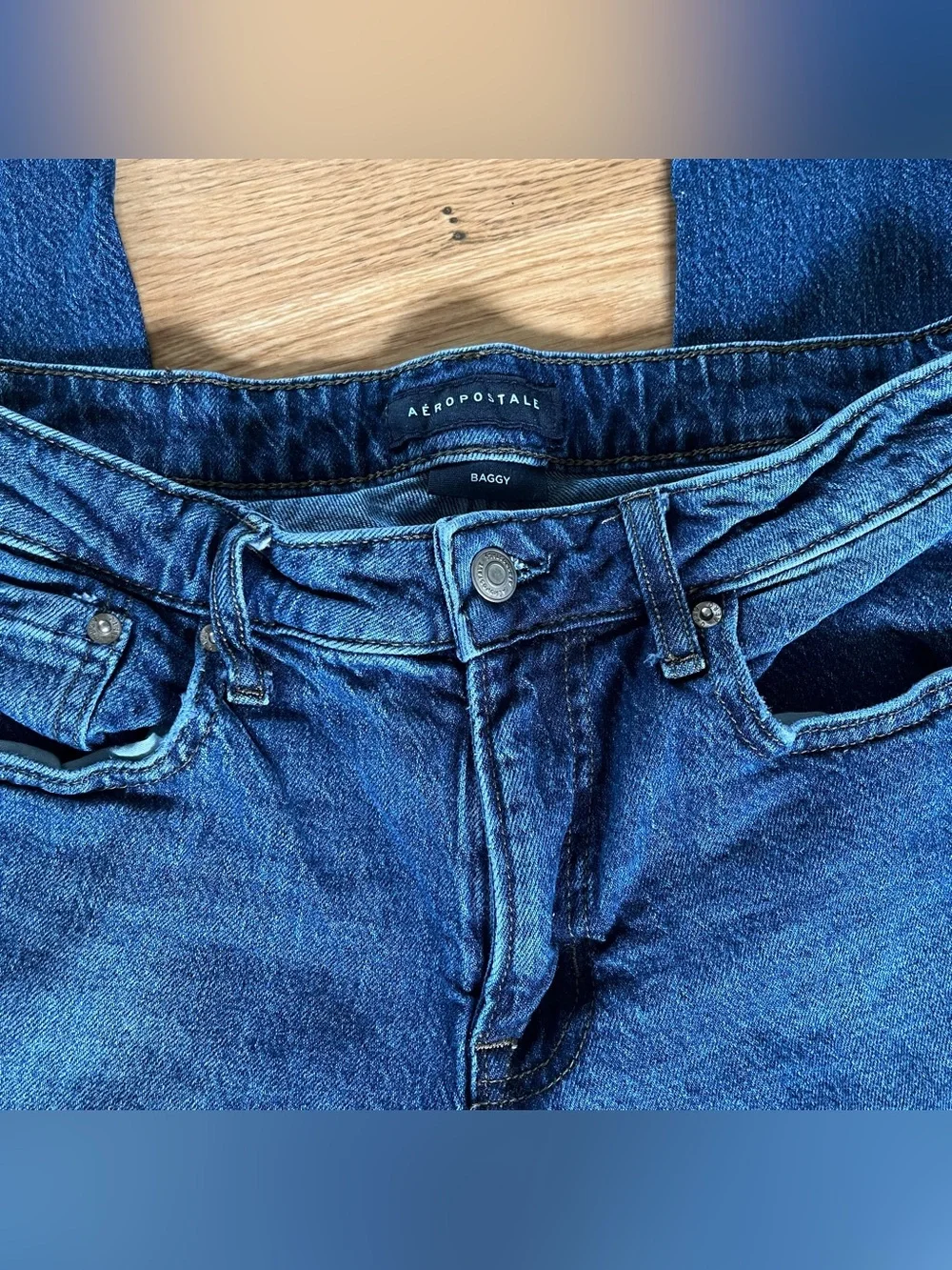 Men's Aeropostale Baggy Medium Wash Blue Denim 29